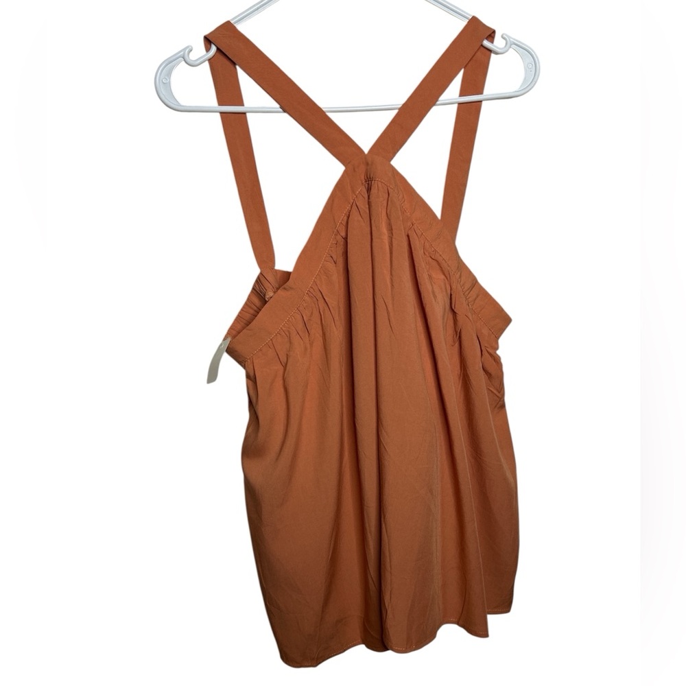 NWT Rust Orange Sleeveless Top / blouse Large size